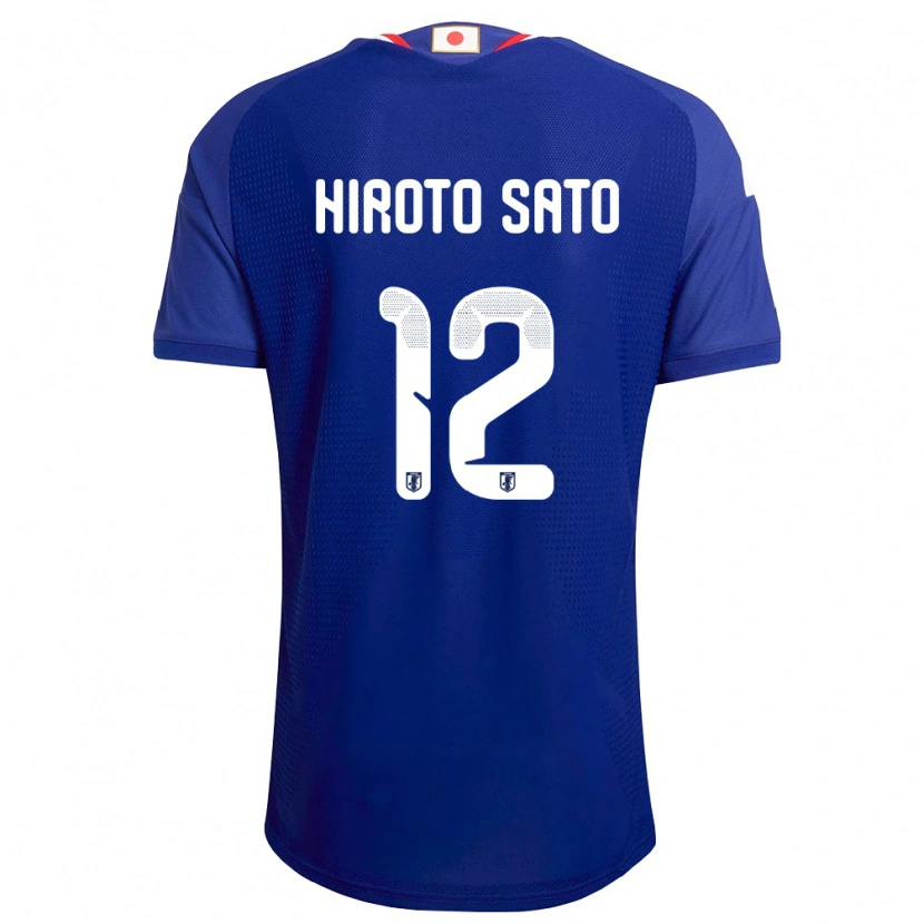 Danxen Pánské Japonsko Hiroto Sato #12 Modrá Bílá Červená Domů Hráčské Dresy 26-28 Dres