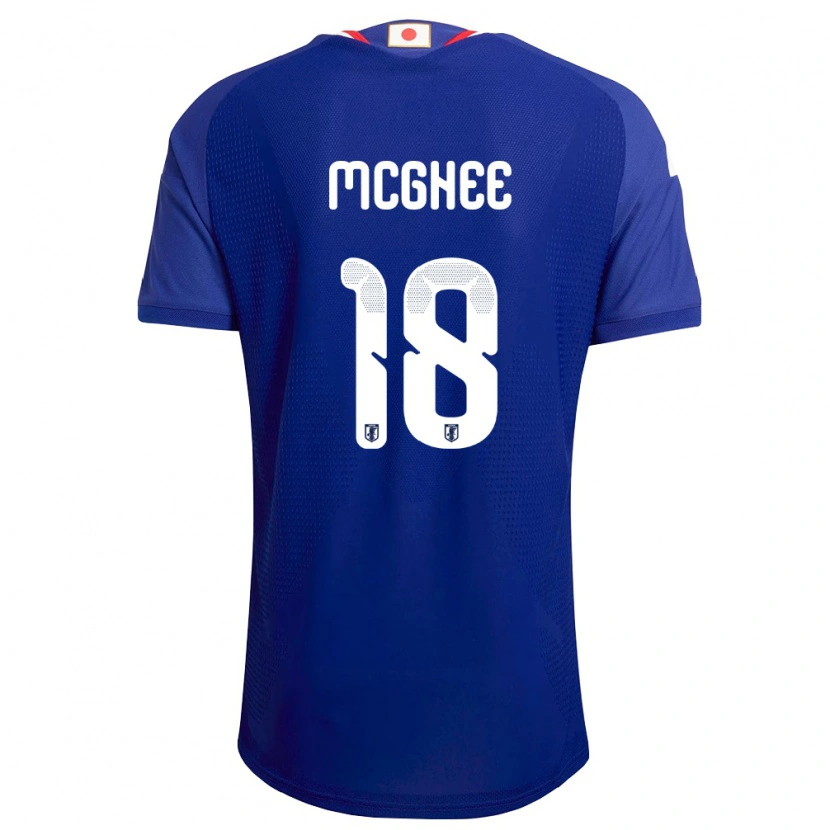 Danxen Pánské Japonsko Jelani Mcghee #18 Modrá Bílá Červená Domů Hráčské Dresy 26-28 Dres