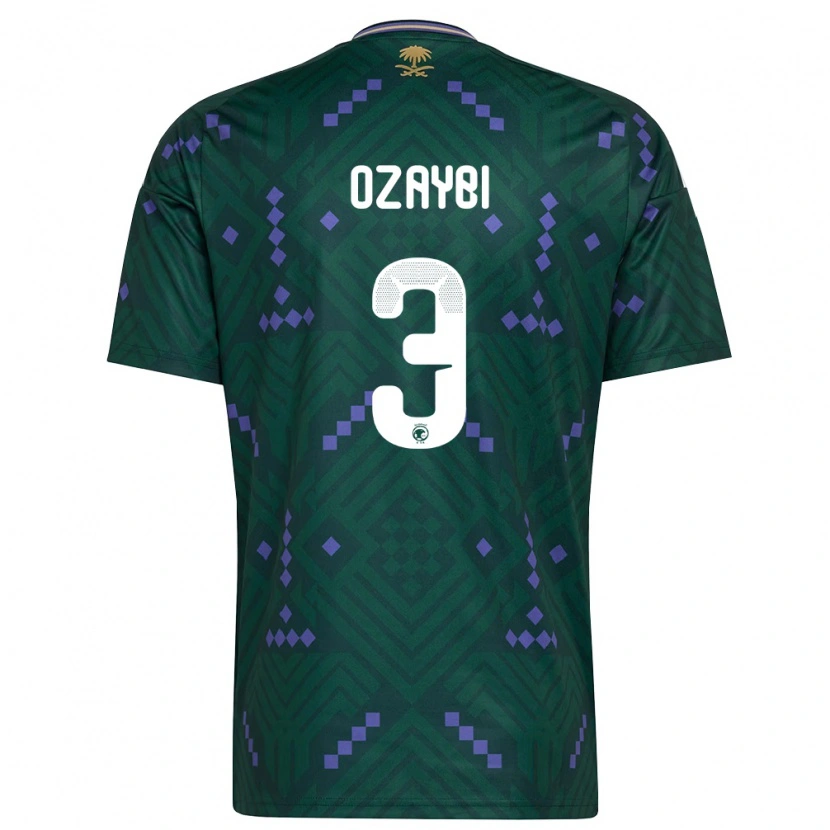 Danxen Pánské Saúdská Arábie Raed Ozaybi #3 Zelená Fialová Bílá Domů Hráčské Dresy 26-28 Dres