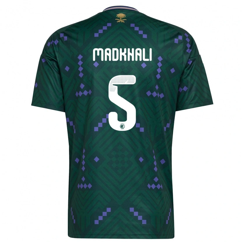Danxen Pánské Saúdská Arábie Mohammed Madkhali #5 Zelená Fialová Bílá Domů Hráčské Dresy 26-28 Dres