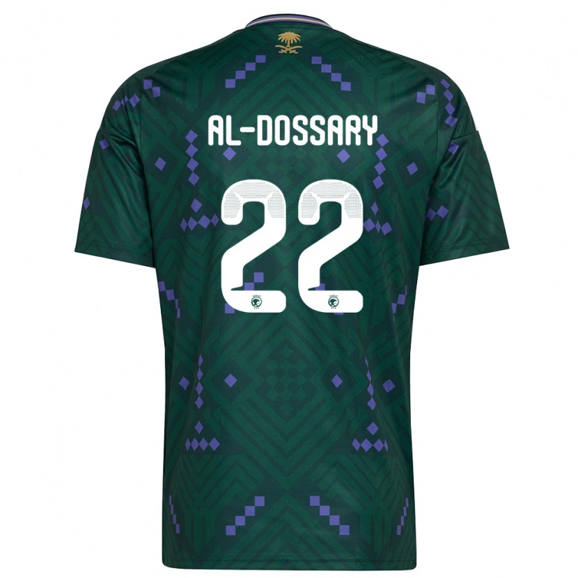 Danxen Pánské Saúdská Arábie Khalid Al-Dossary #22 Zelená Fialová Bílá Domů Hráčské Dresy 26-28 Dres