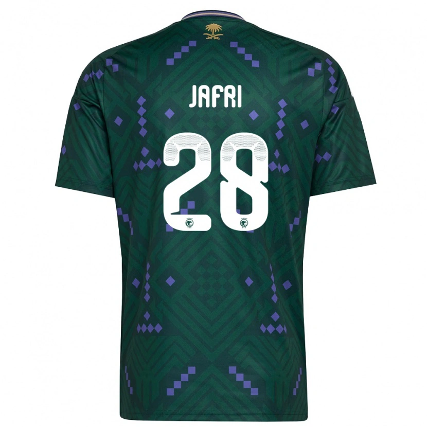 Danxen Pánské Saúdská Arábie Farah Jafri #28 Zelená Fialová Bílá Domů Hráčské Dresy 26-28 Dres