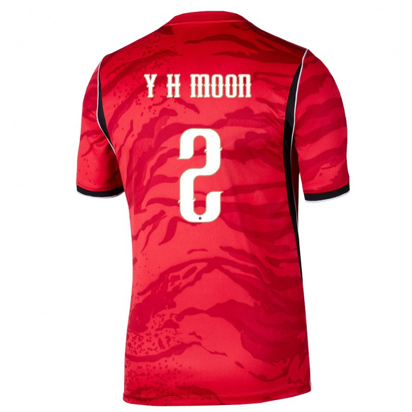 Danxen Pánské Jižní Korea Yo-Han Moon #2 Červená Bílá Černá Domů Hráčské Dresy 26-28 Dres
