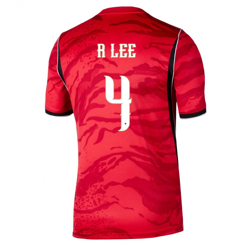 Danxen Pánské Jižní Korea Lee Rim #4 Červená Bílá Černá Domů Hráčské Dresy 26-28 Dres