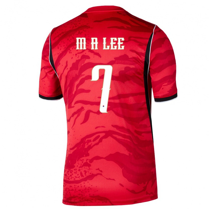 Danxen Pánské Jižní Korea Lee Min A #7 Červená Bílá Černá Domů Hráčské Dresy 26-28 Dres