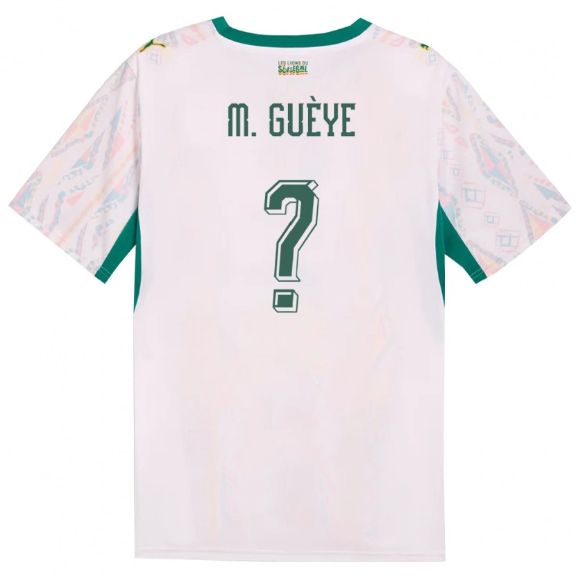Danxen Pánské Senegal Mouhamed Guèye #0 Bílá Zelená Žlutá Domů Hráčské Dresy 26-28 Dres