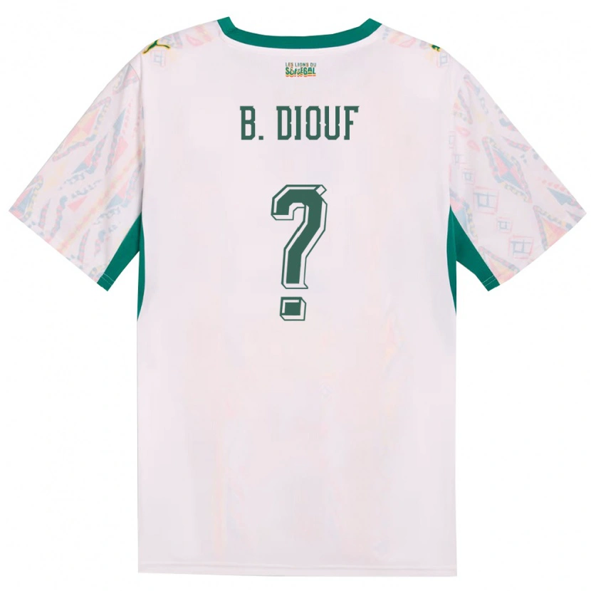 Danxen Pánské Senegal El Hadji Bilal Diouf #0 Bílá Zelená Žlutá Domů Hráčské Dresy 26-28 Dres