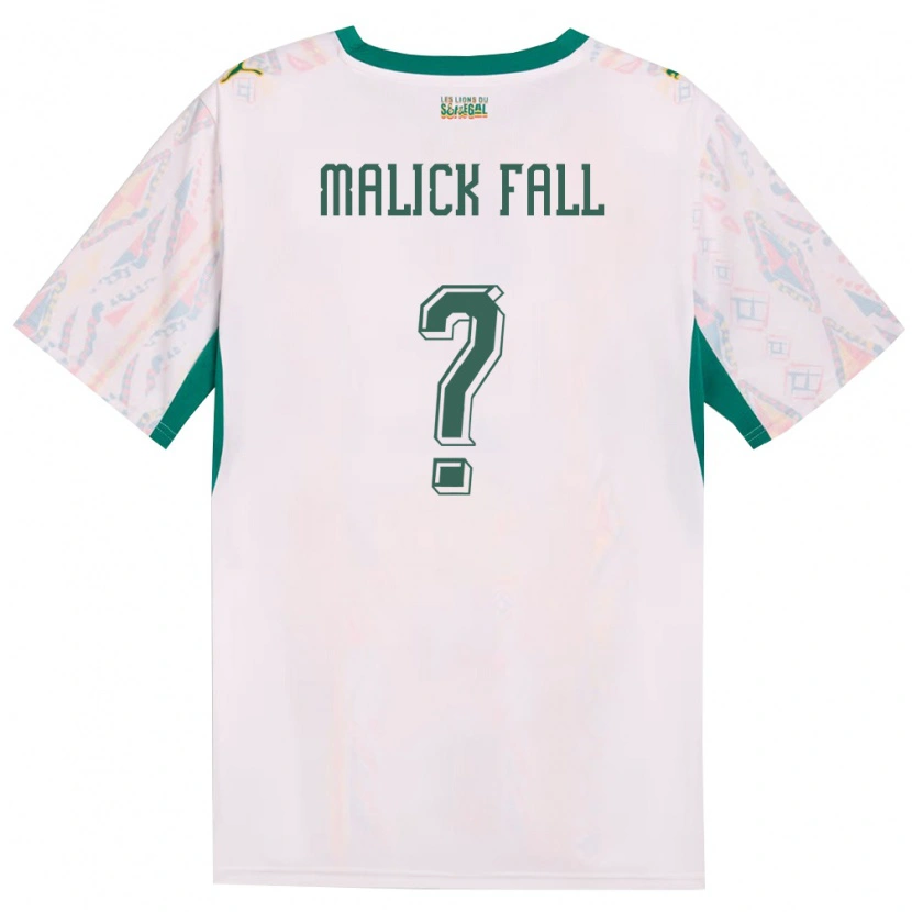 Danxen Pánské Senegal El Hadji Malick Fall #0 Bílá Zelená Žlutá Domů Hráčské Dresy 26-28 Dres