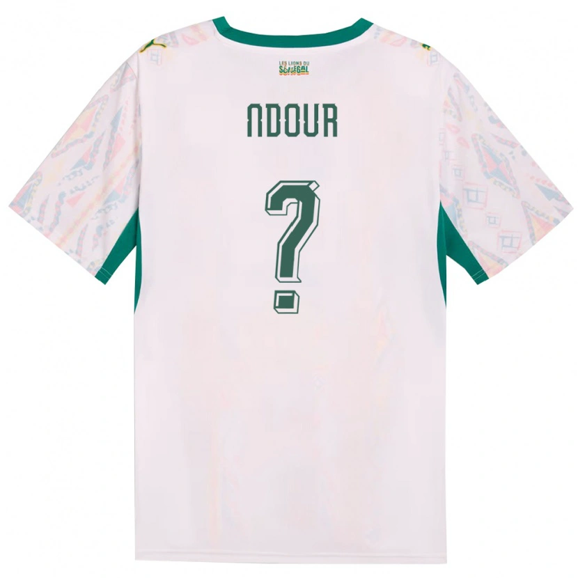 Danxen Pánské Senegal Hyppolite Ndour #0 Bílá Zelená Žlutá Domů Hráčské Dresy 26-28 Dres