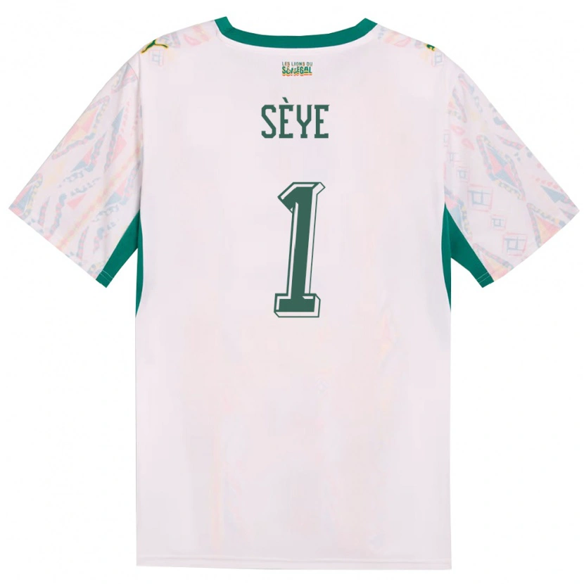 Danxen Pánské Senegal Mamadou Sèye #1 Bílá Zelená Žlutá Domů Hráčské Dresy 26-28 Dres
