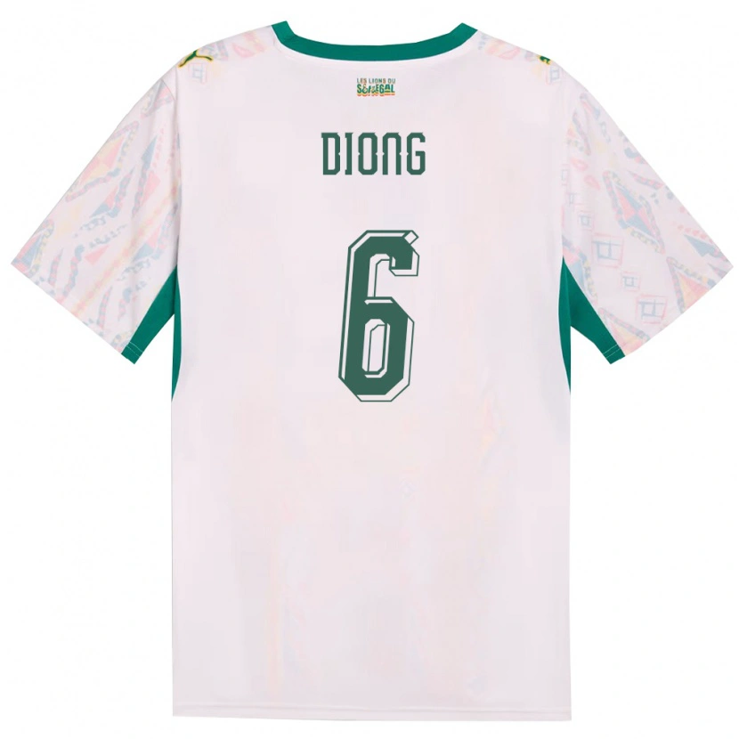 Danxen Pánské Senegal Pape Diong #6 Bílá Zelená Žlutá Domů Hráčské Dresy 26-28 Dres