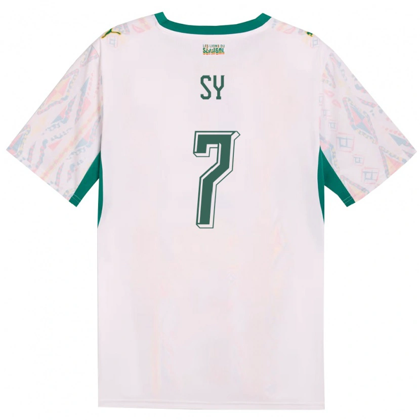 Danxen Pánské Senegal Mouhamed Sy #7 Bílá Zelená Žlutá Domů Hráčské Dresy 26-28 Dres