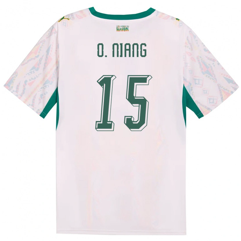 Danxen Pánské Senegal Ousseynou Niang #15 Bílá Zelená Žlutá Domů Hráčské Dresy 26-28 Dres