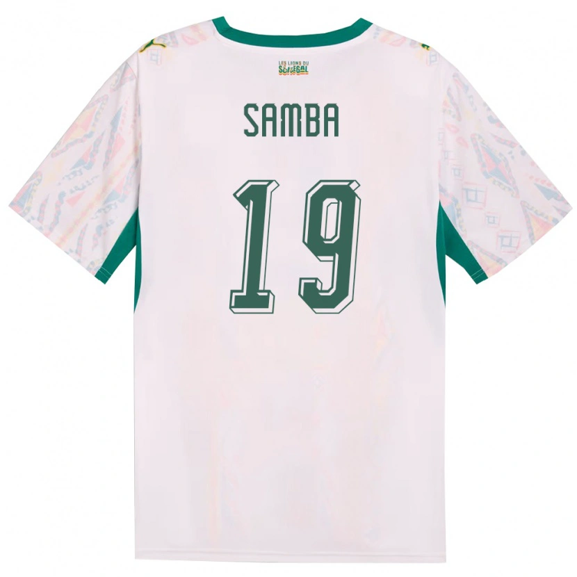 Danxen Pánské Senegal Moussa Samba #19 Bílá Zelená Žlutá Domů Hráčské Dresy 26-28 Dres