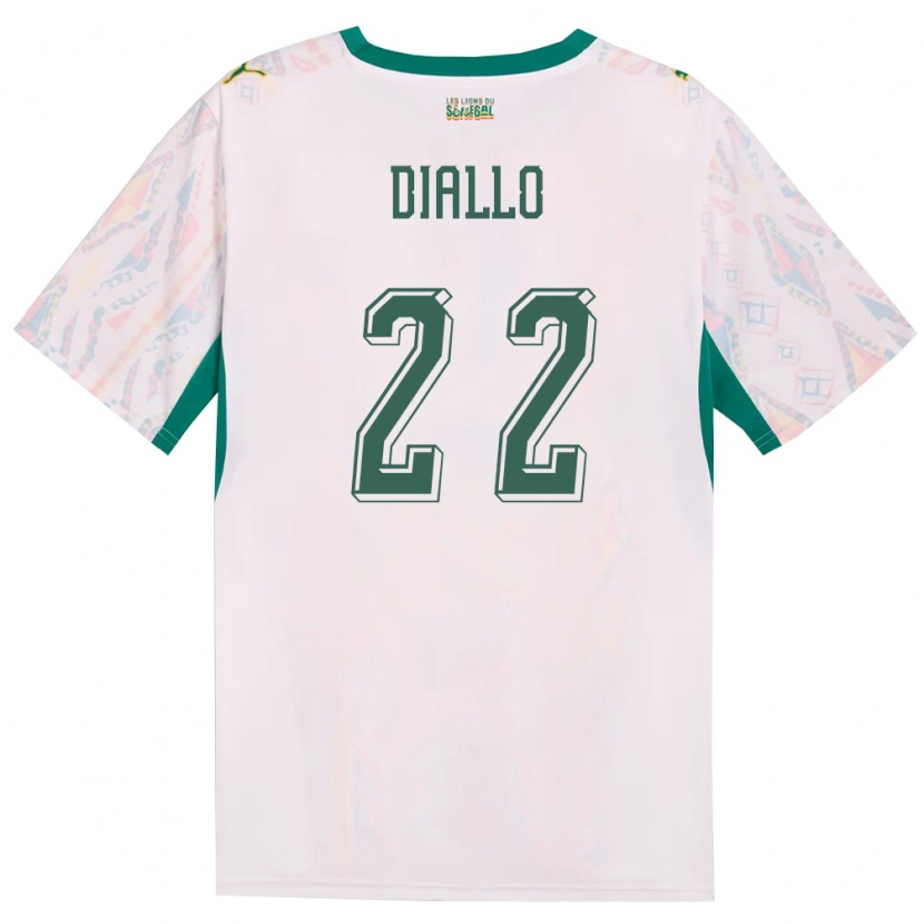 Danxen Pánské Senegal Abdou Diallo #22 Bílá Zelená Žlutá Domů Hráčské Dresy 26-28 Dres
