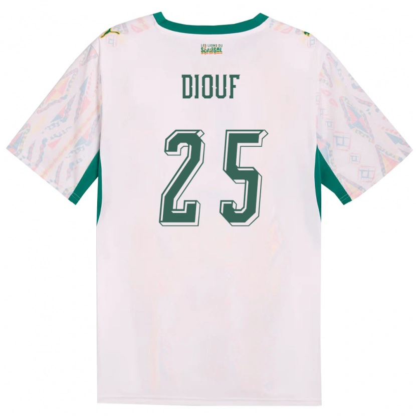 Danxen Pánské Senegal El Hadji Malick Diouf #25 Bílá Zelená Žlutá Domů Hráčské Dresy 26-28 Dres