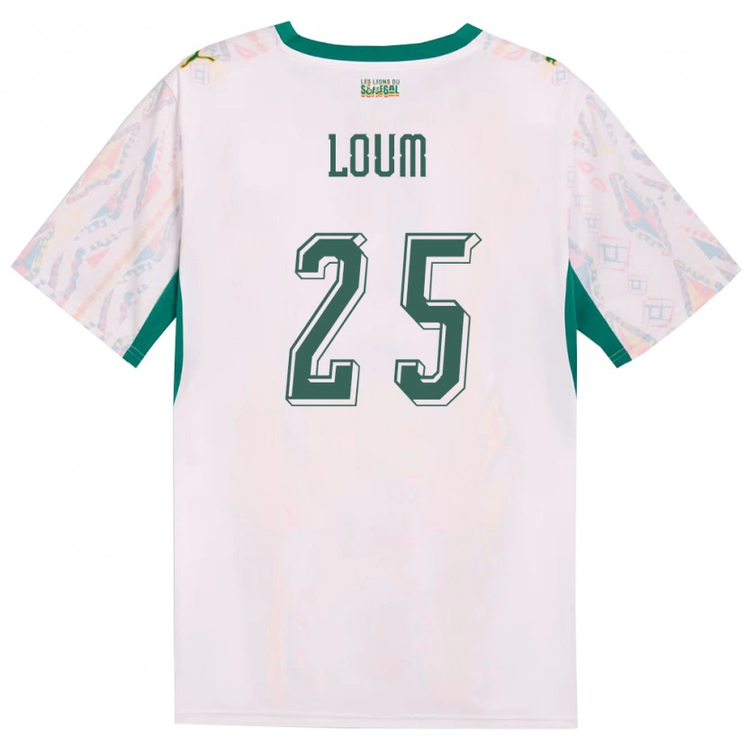 Danxen Pánské Senegal Mamadou Loum #25 Bílá Zelená Žlutá Domů Hráčské Dresy 26-28 Dres