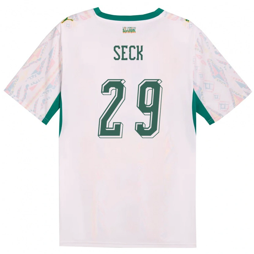 Danxen Pánské Senegal Demba Seck #29 Bílá Zelená Žlutá Domů Hráčské Dresy 26-28 Dres