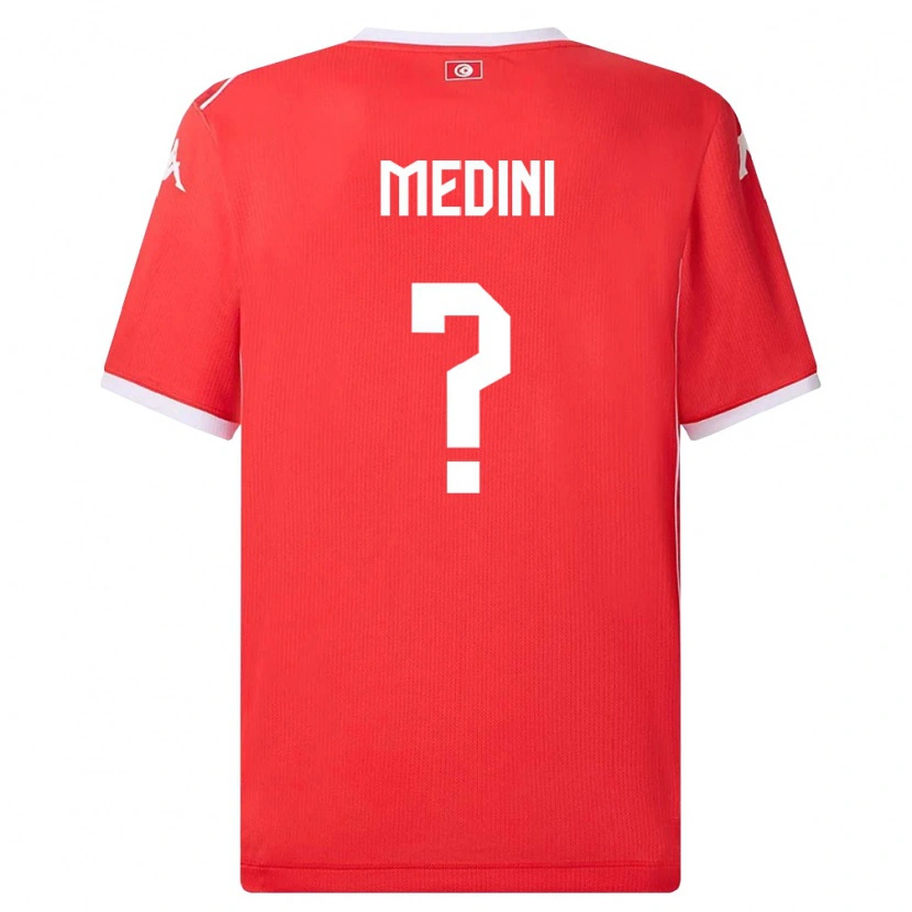 Danxen Pánské Tunisko Issa Medini #0 Červená Bílá Domů Hráčské Dresy 26-28 Dres