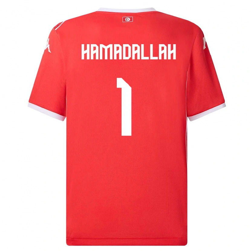 Danxen Pánské Tunisko Marouane Hamadallah #1 Červená Bílá Domů Hráčské Dresy 26-28 Dres