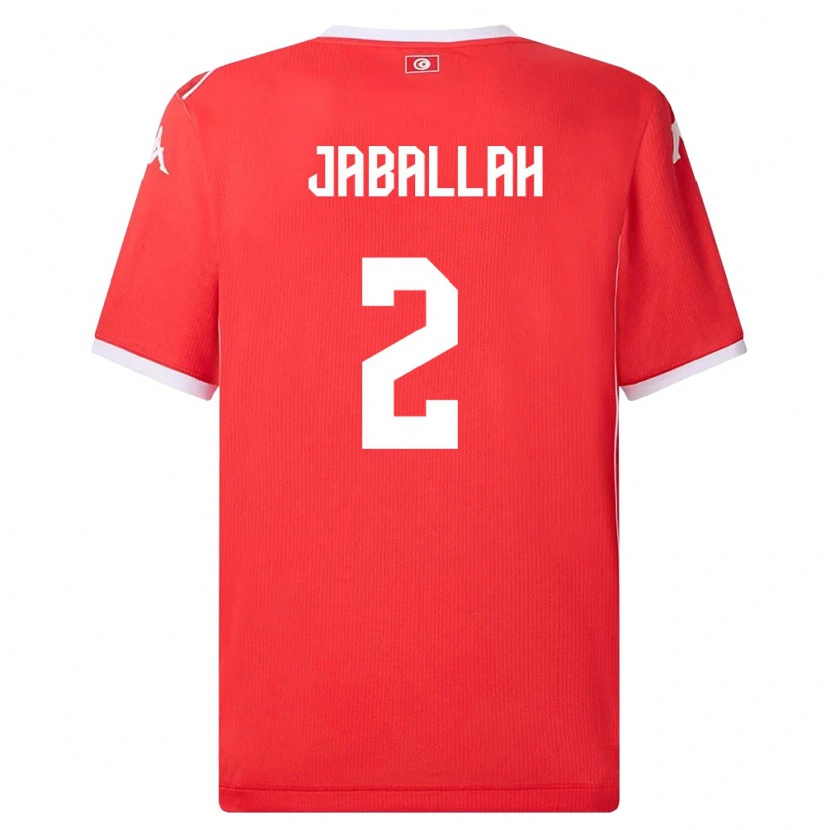 Danxen Pánské Tunisko Youssef Jaballah #2 Červená Bílá Domů Hráčské Dresy 26-28 Dres