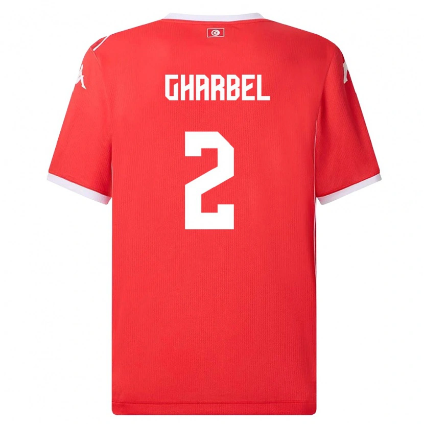 Danxen Pánské Tunisko Mahmoud Gharbel #2 Červená Bílá Domů Hráčské Dresy 26-28 Dres