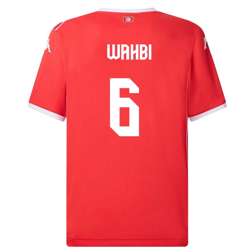 Danxen Pánské Tunisko Gaith Wahbi #6 Červená Bílá Domů Hráčské Dresy 26-28 Dres