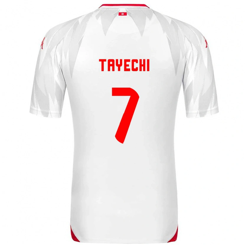 Danxen Pánské Tunisko Fedi Tayechi #7 Bílá Červená Domů Hráčské Dresy 26-28 Dres