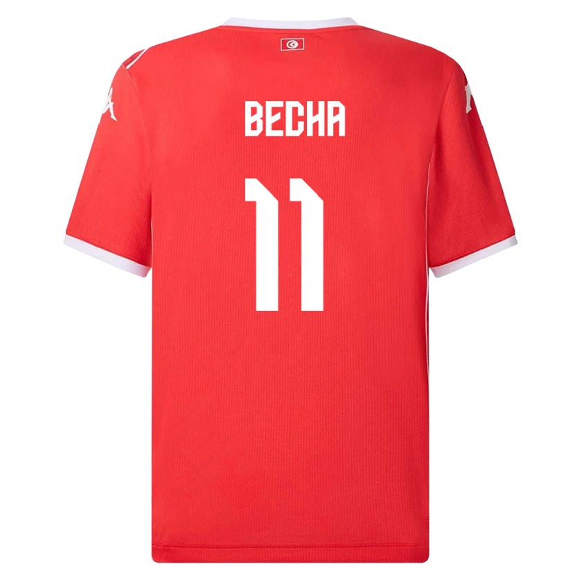 Danxen Pánské Tunisko Youssef Becha #11 Červená Bílá Domů Hráčské Dresy 26-28 Dres