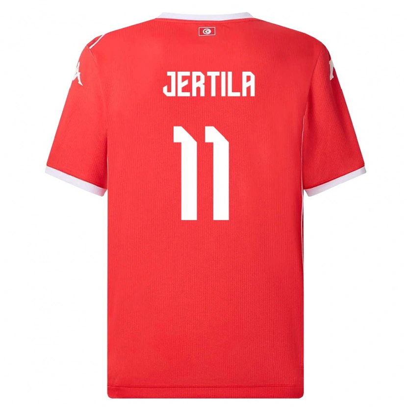 Danxen Pánské Tunisko Hedi Jertila #11 Červená Bílá Domů Hráčské Dresy 26-28 Dres