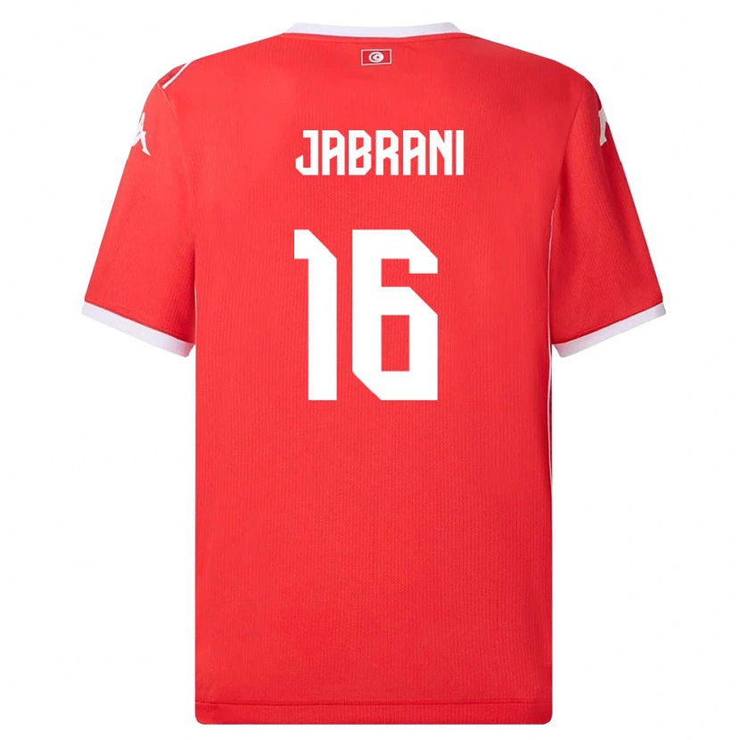 Danxen Pánské Tunisko Soulaima Jabrani #16 Červená Bílá Domů Hráčské Dresy 26-28 Dres