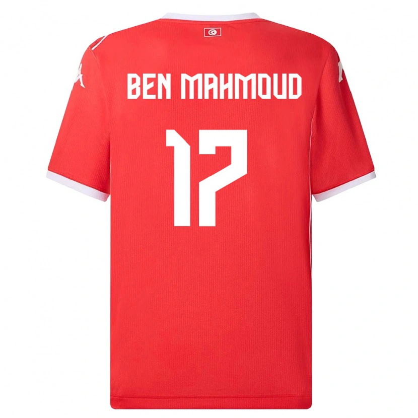 Danxen Pánské Tunisko Yessine Ben Mahmoud #17 Červená Bílá Domů Hráčské Dresy 26-28 Dres