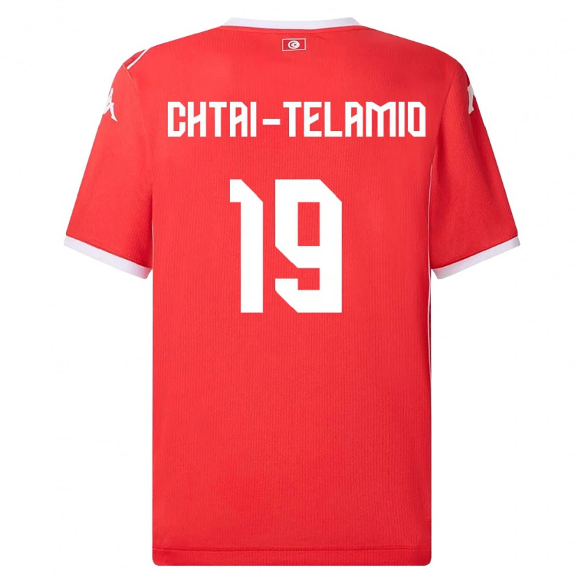 Danxen Pánské Tunisko Zayon Chtaï-Telamio #19 Červená Bílá Domů Hráčské Dresy 26-28 Dres