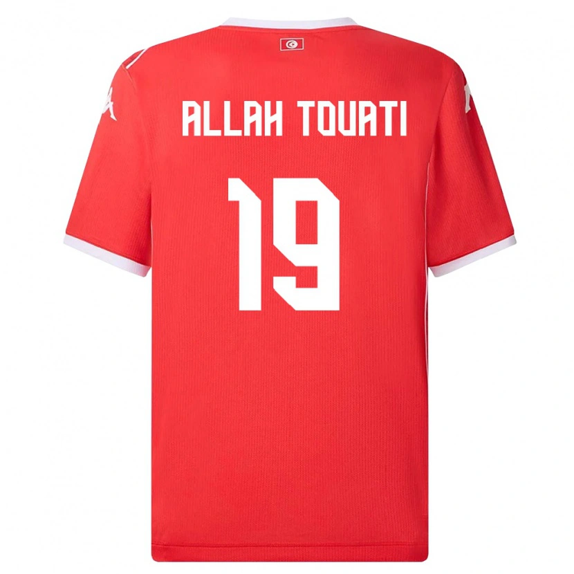 Danxen Pánské Tunisko Amen Allah Touati #19 Červená Bílá Domů Hráčské Dresy 26-28 Dres