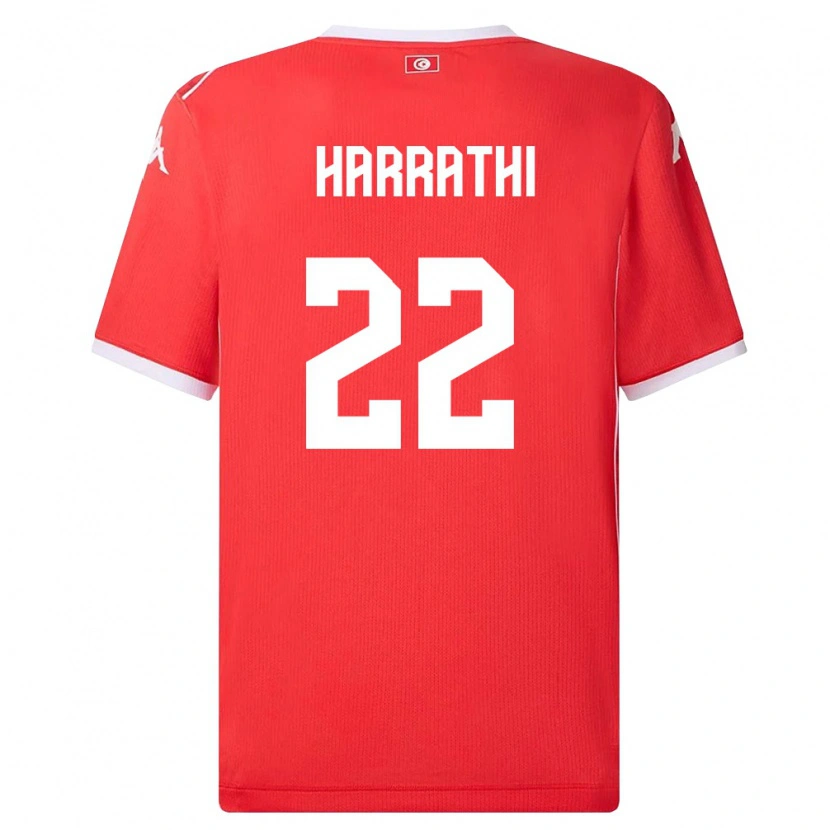 Danxen Pánské Tunisko Najla Harrathi #22 Červená Bílá Domů Hráčské Dresy 26-28 Dres