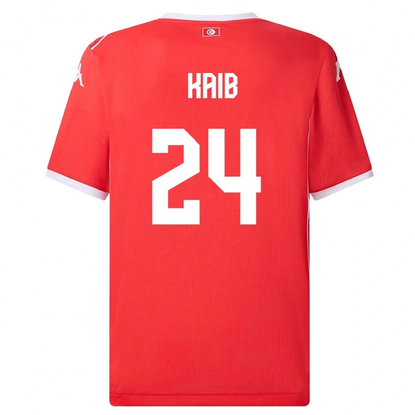 Danxen Pánské Tunisko Rami Kaib #24 Červená Bílá Domů Hráčské Dresy 26-28 Dres