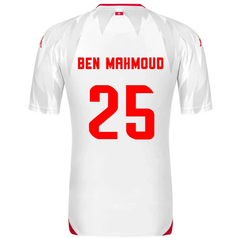 Danxen Pánské Tunisko Youssef Ben Mahmoud #25 Bílá Červená Domů Hráčské Dresy 26-28 Dres