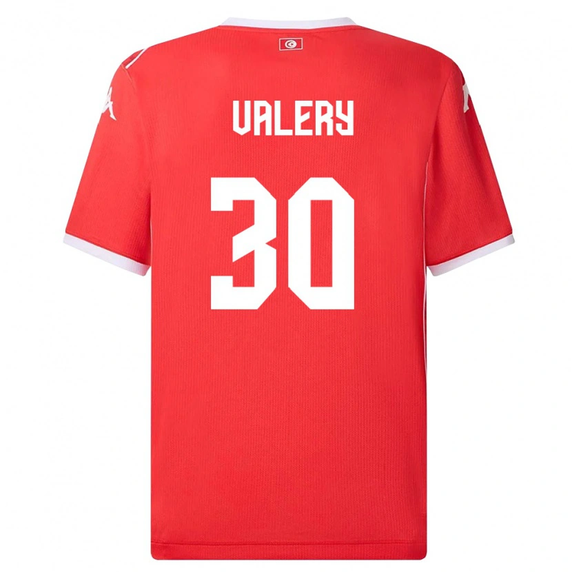 Danxen Pánské Tunisko Yann Valery #30 Červená Bílá Domů Hráčské Dresy 26-28 Dres