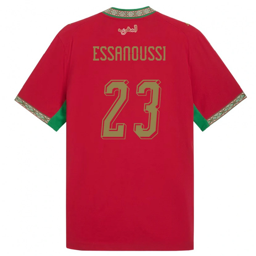 Danxen Pánské Maroko Zakariya Essanoussi #23 Červená Zelená Bílá Domů Hráčské Dresy 26-28 Dres