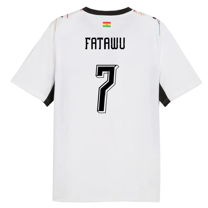 Danxen Pánské Ghana Abdul Fatawu #7 Bílá Černá Žlutá Domů Hráčské Dresy 26-28 Dres