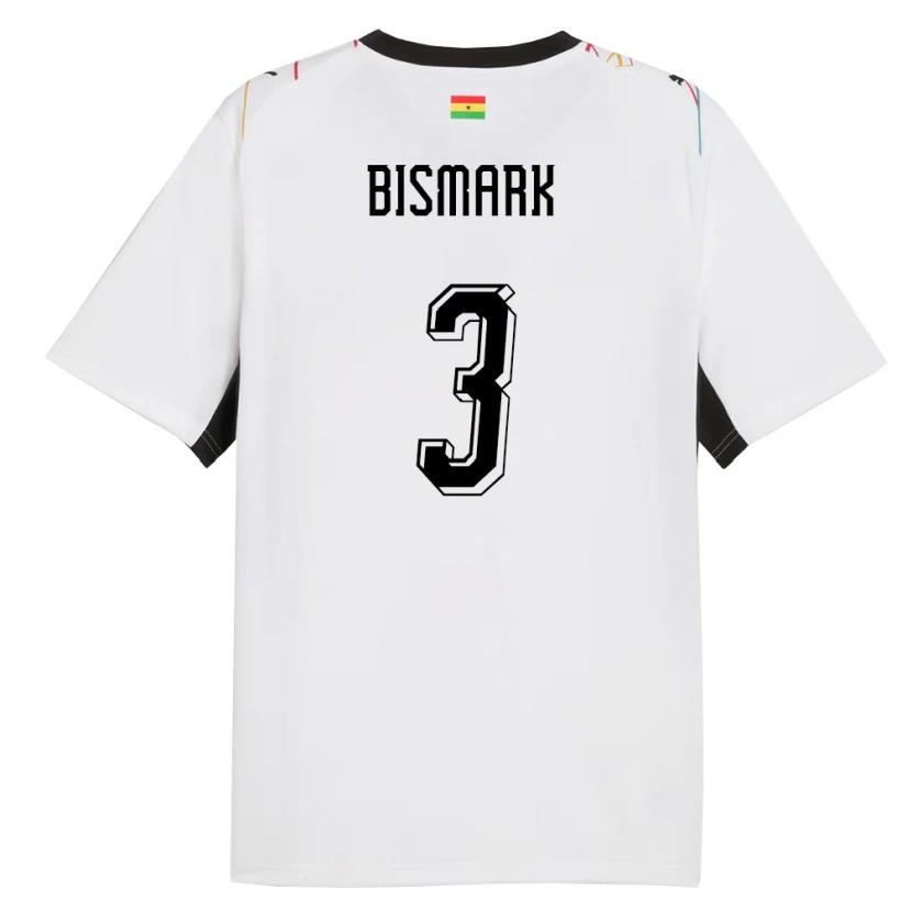Danxen Pánské Ghana Anim Bismark #3 Bílá Černá Žlutá Domů Hráčské Dresy 26-28 Dres