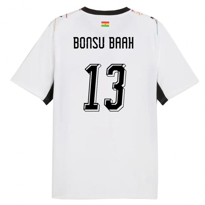 Danxen Pánské Ghana Christopher Bonsu Baah #13 Bílá Černá Žlutá Domů Hráčské Dresy 26-28 Dres