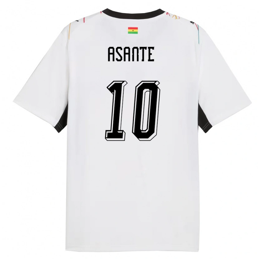 Danxen Pánské Ghana Brandon Thomas-Asante #10 Bílá Černá Žlutá Domů Hráčské Dresy 26-28 Dres