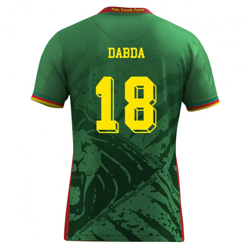 Danxen Pánské Kamerun Claudia Dabda #18 Zelená Žlutá Červená Domů Hráčské Dresy 26-28 Dres