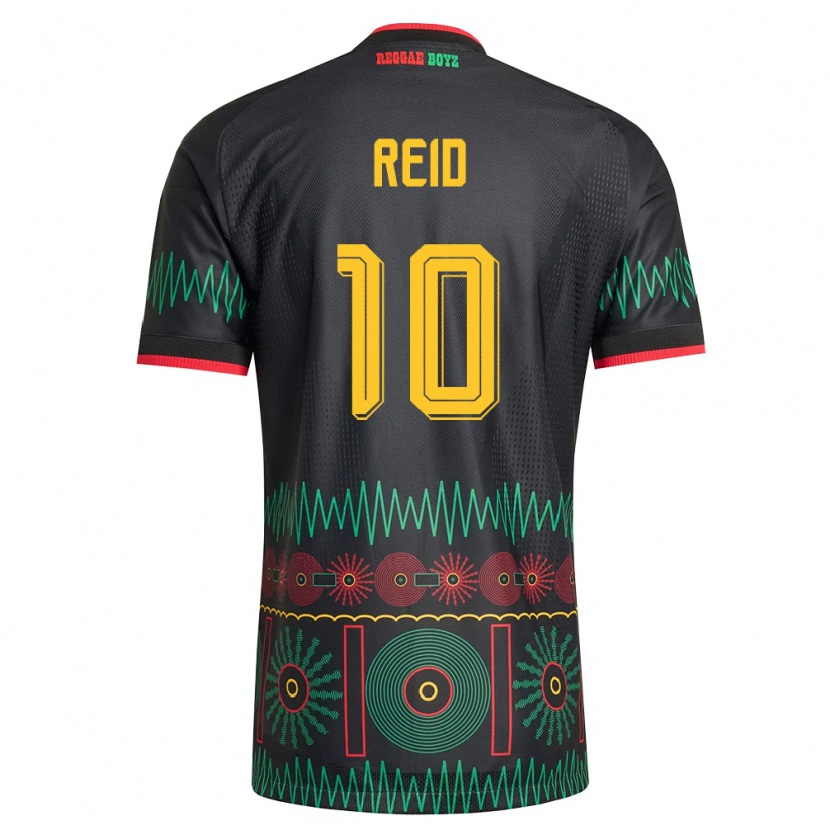 Danxen Pánské Jamajka Bobby De Cordova-Reid #10 Černá Červená Žlutá Daleko Hráčské Dresy 26-28 Dres