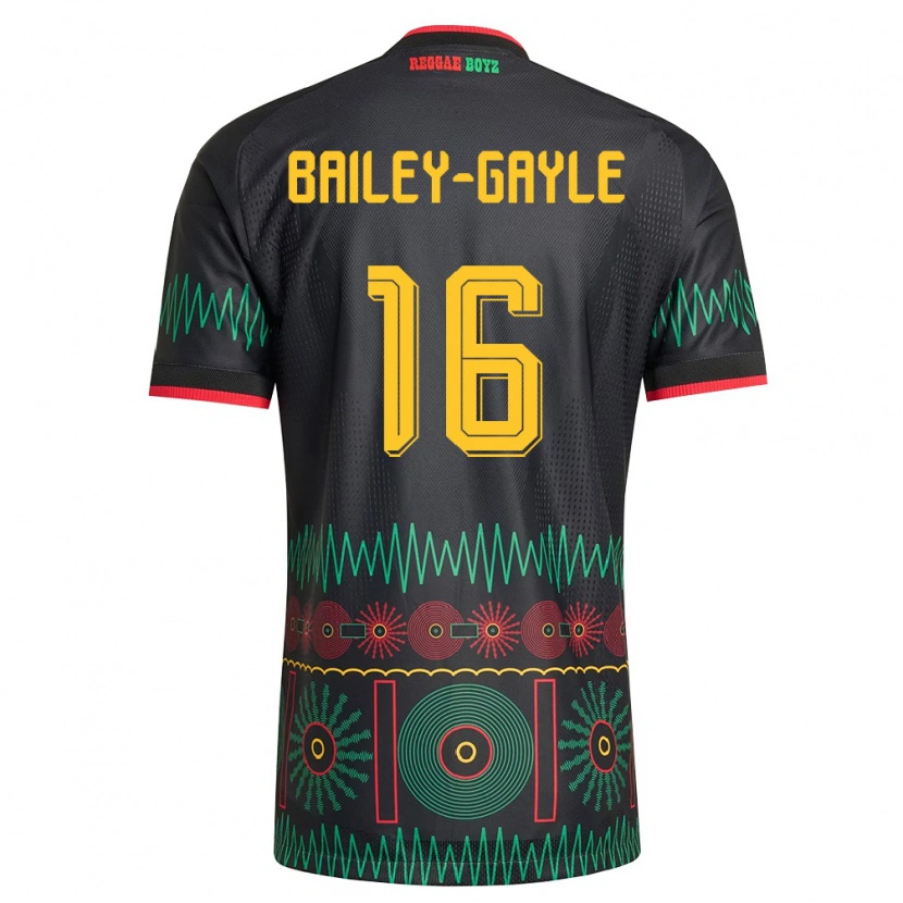Danxen Pánské Jamajka Paige Bailey-Gayle #16 Černá Červená Žlutá Daleko Hráčské Dresy 26-28 Dres