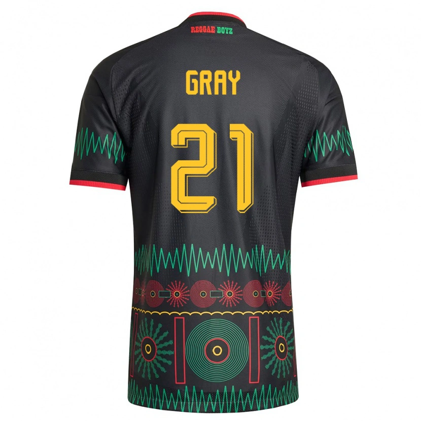 Danxen Pánské Jamajka Jahieme Gray #21 Černá Červená Žlutá Daleko Hráčské Dresy 26-28 Dres