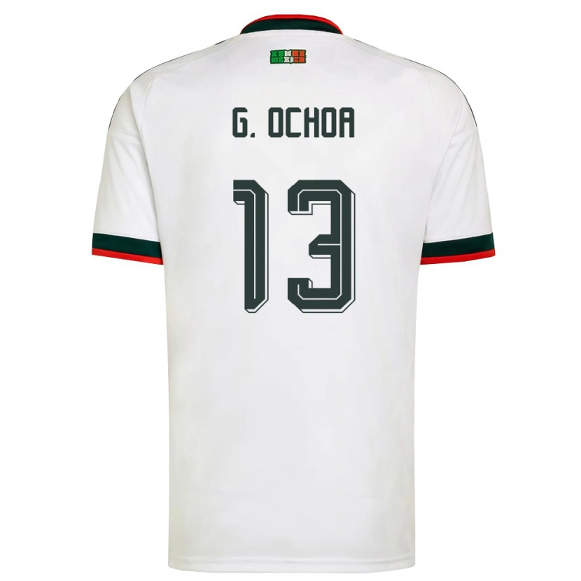 Danxen Pánské Mexiko Guillermo Ochoa #13 Bílá Vínová Zelená Daleko Hráčské Dresy 26-28 Dres