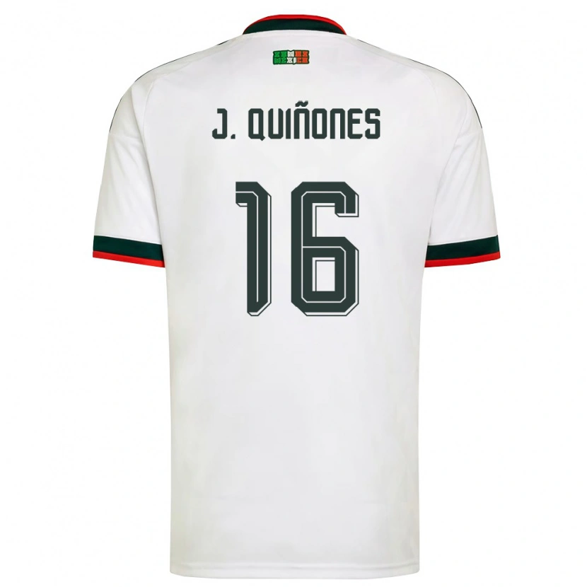 Danxen Pánské Mexiko Julián Quiñones #16 Bílá Vínová Zelená Daleko Hráčské Dresy 26-28 Dres