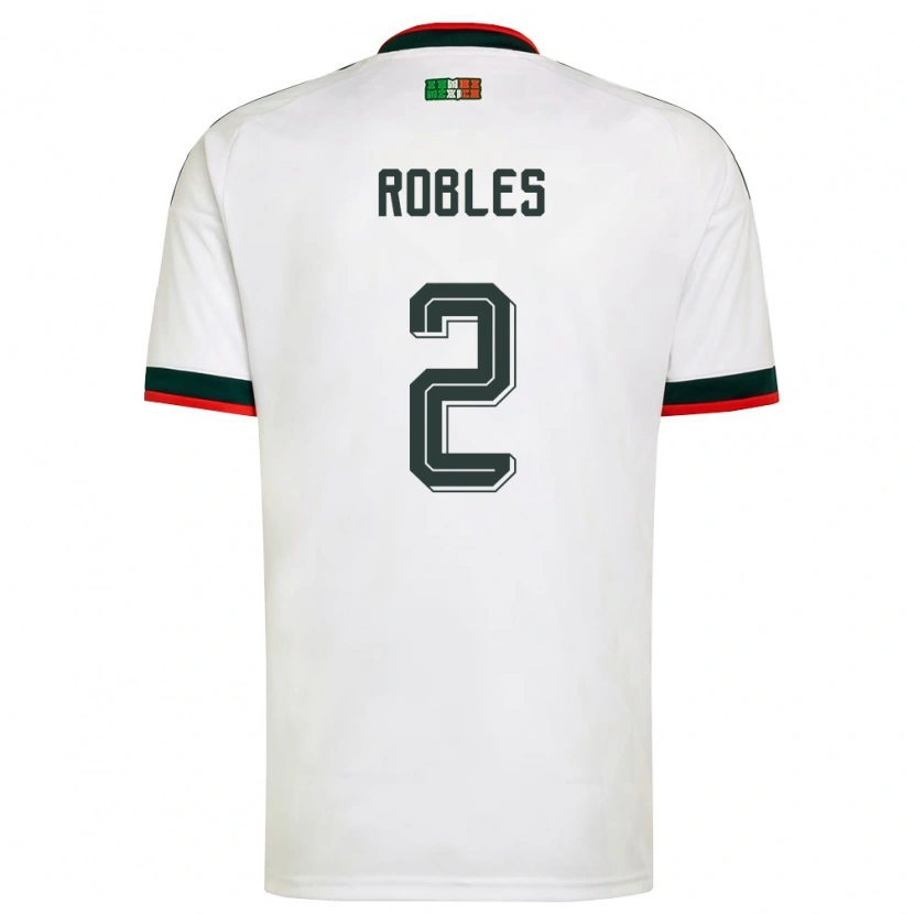 Danxen Pánské Mexiko Kenti Robles #2 Bílá Vínová Zelená Daleko Hráčské Dresy 26-28 Dres